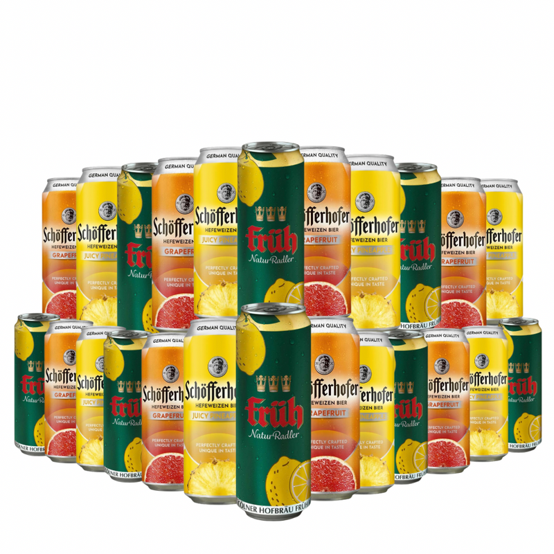 German Radler Schofferhofer & Fru Mixed Cans Case 24 x 500ml